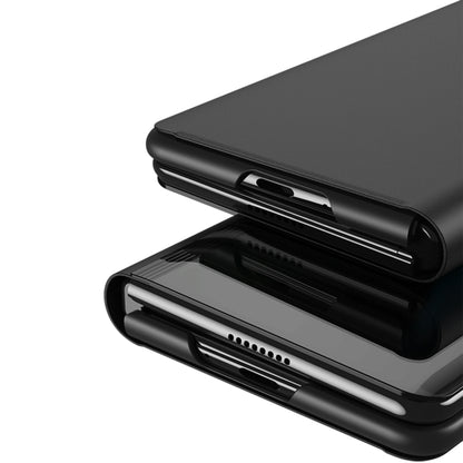 Plated Mirror Horizontal Flip Leather Phone Case with Holder, For Galaxy Z Fold5 5G
