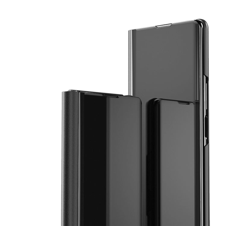Plated Mirror Horizontal Flip Leather Phone Case with Holder, For Galaxy Z Fold5 5G