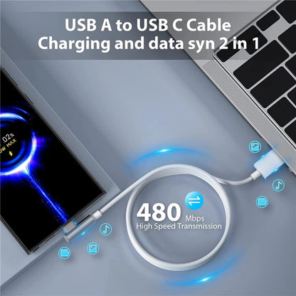 5pcs XJ-95 1m USB to Type-C Elbow Fast Charging Data Cable for Xiaomi and Other Phone, XJ-95