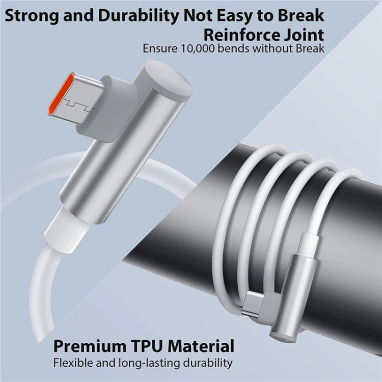 5pcs XJ-95 1m USB to Type-C Elbow Fast Charging Data Cable for Xiaomi and Other Phone, XJ-95