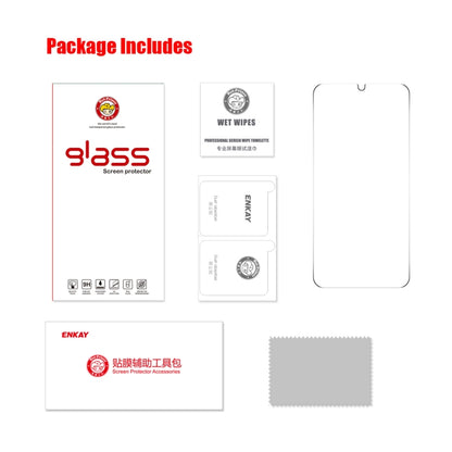 ENKAY 0.26mm 9H 2.5D High Aluminum-silicon Tempered Glass Film, For Samsung Galaxy A25 5G, For Samsung Galaxy A35, For Samsung Galaxy A55, For Samsung Galaxy M04, For Samsung Galaxy S23 FE 5G, For Samsung Galaxy M54 / F54, For Samsung Galaxy A15 4G / 5G