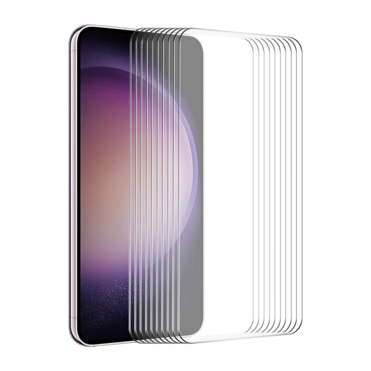 10pcs ENKAY 0.26mm 9H 2.5D High Aluminum-silicon Tempered Glass Film, For Samsung Galaxy A55, For Samsung Galaxy M04, For Samsung Galaxy A25 5G, For Samsung Galaxy A35, For Samsung Galaxy S23 FE, For Samsung Galaxy M54 /F54, For Samsung Galaxy A15 4G / 5G