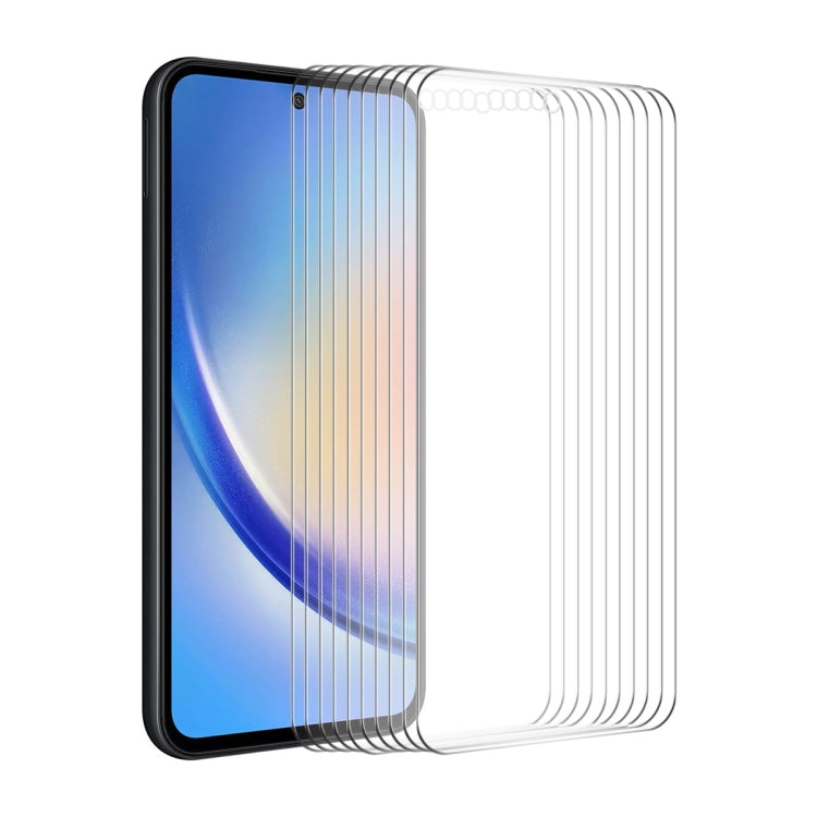10pcs ENKAY 0.26mm 9H 2.5D High Aluminum-silicon Tempered Glass Film, For Samsung Galaxy A55, For Samsung Galaxy M04, For Samsung Galaxy A25 5G, For Samsung Galaxy A35, For Samsung Galaxy S23 FE, For Samsung Galaxy M54 /F54, For Samsung Galaxy A15 4G / 5G