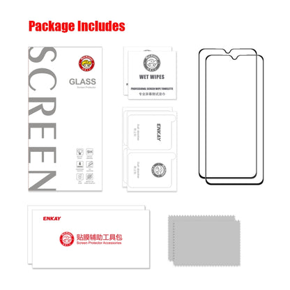 2pcs ENKAY Hat-Prince Full Glue High Aluminum-silicon Tempered Glass Film, For Samsung Galaxy M04, For Galaxy A08 4G / 5G, For Galaxy A18 4G / 5G, For Galaxy F07 / M07 4G, For Galaxy F17 / M17 5G, For Samsung Galaxy A36 / A56                           ...