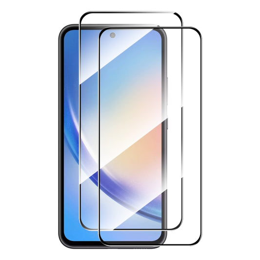 2pcs ENKAY Hat-Prince Full Glue High Aluminum-silicon Tempered Glass Film, For Samsung Galaxy A55, For Samsung Galaxy A05, For Samsung Galaxy A05s, For Samsung Galaxy A25, For Samsung Galaxy S23 FE 5G, For Samsung Galaxy M54 / F54, For Samsung Galaxy M04
