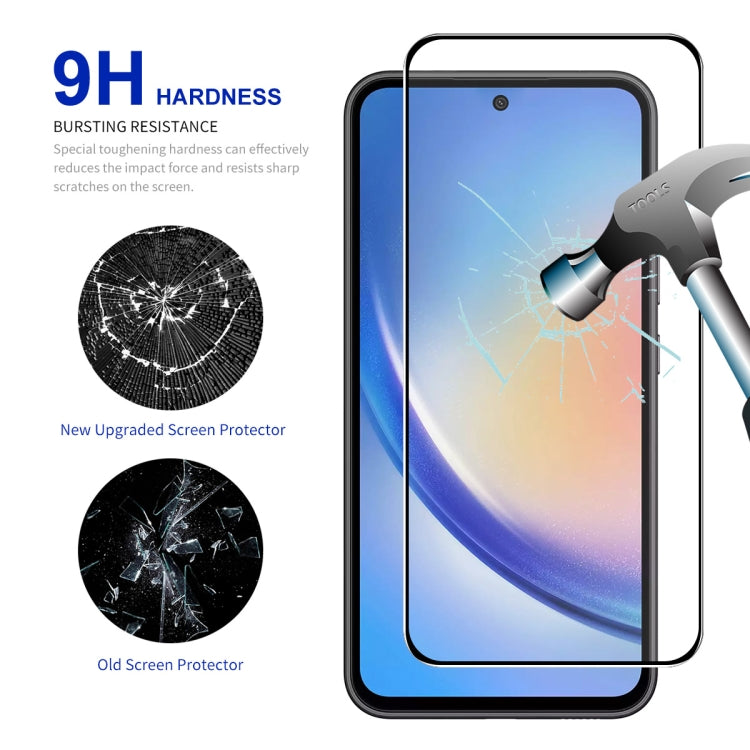 2pcs ENKAY Hat-Prince Full Glue High Aluminum-silicon Tempered Glass Film, For Samsung Galaxy A55, For Samsung Galaxy A05, For Samsung Galaxy A05s, For Samsung Galaxy A25, For Samsung Galaxy S23 FE 5G, For Samsung Galaxy M54 / F54, For Samsung Galaxy M04