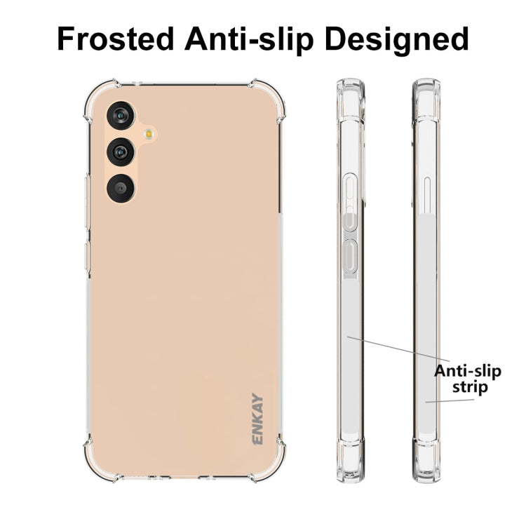 ENKAY Transparent TPU Shockproof Phone Case with Glass Film