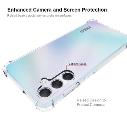 ENKAY Transparent TPU Shockproof Phone Case with Glass Film, For Smausng Galaxy M54, For Samsung Galaxy A25 5G, For Smausng Galaxy M14, For Samsung Galaxy S23 FE 5G, For Smausng Galaxy A24 5G, For Smausng Galaxy A34 5G, For Smausng Galaxy A54 5G