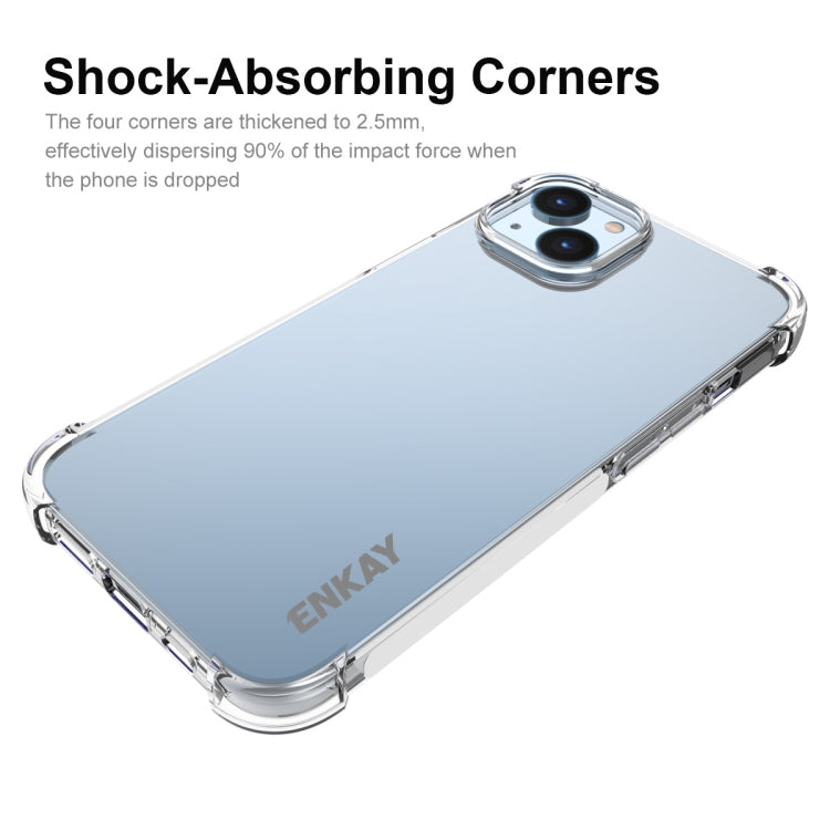 ENKAY Transparent TPU Shockproof Phone Case with Glass Film