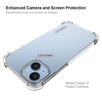 ENKAY Transparent TPU Shockproof Phone Case with Glass Film