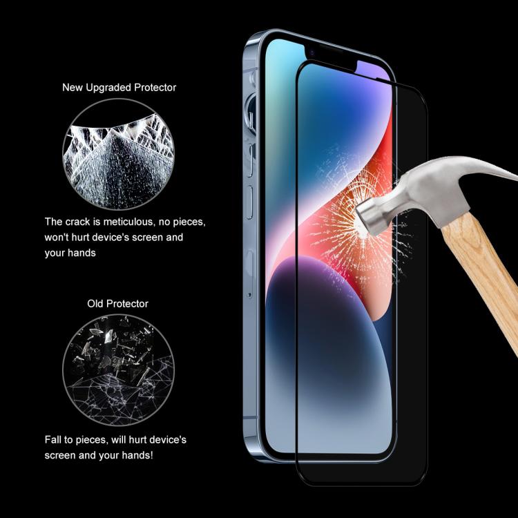 5pcs ENKAY Full Glue High Aluminum-silicon Tempered Glass Film, For iPhone 17e / 16e, For iPhone 16 Pro Max, For iPhone 16 Pro, For iPhone 16 Plus, For iPhone 16, For iPhone 15 Pro Max, For iPhone 15 Pro, For iPhone 15 Plus, For iPhone 15