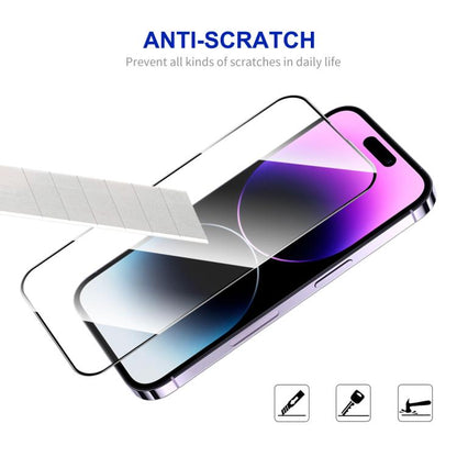 10pcs ENKAY Full Glue High Aluminum-silicon Tempered Glass Film, For iPhone 16 Pro Max, For iPhone 16 Pro, For iPhone 16 Plus, For iPhone 16, iPhone 16e, For iPhone 15 Pro Max, For iPhone 15 Pro, For iPhone 15 Plus, For iPhone 15