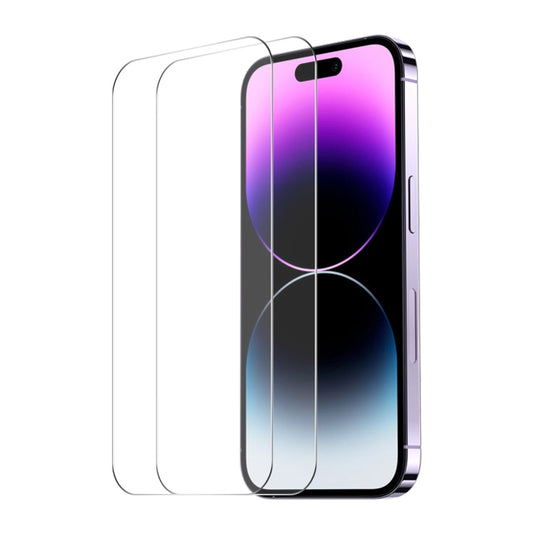 2pcs NKAY 0.26mm 9H 2.5D High Aluminum-silicon Tempered Glass Film, For iPhone 16 Pro Max, For iPhone 16 Pro, For iPhone 16 Plus, For iPhone 16, iPhone 16e, For iPhone 15 Pro Max, For iPhone 15 Pro, For iPhone 15 Plus, For iPhone 15