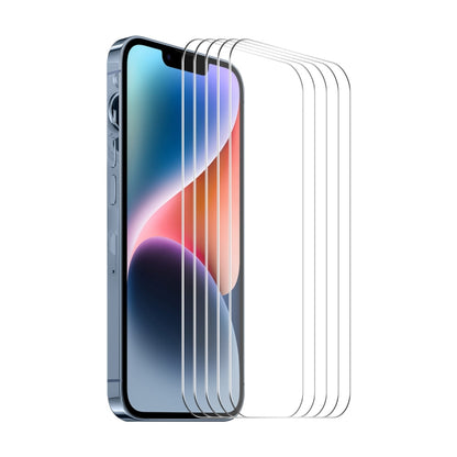 5pcs ENKAY 0.26mm 9H 2.5D High Aluminum-silicon Tempered Glass Film, For iPhone 16 Pro Max, For iPhone 16 Pro, For iPhone 16 Plus, For iPhone 16, iPhone 16e, For iPhone 15 Pro Max, For iPhone 15 Pro, For iPhone 15 Plus, For iPhone 15