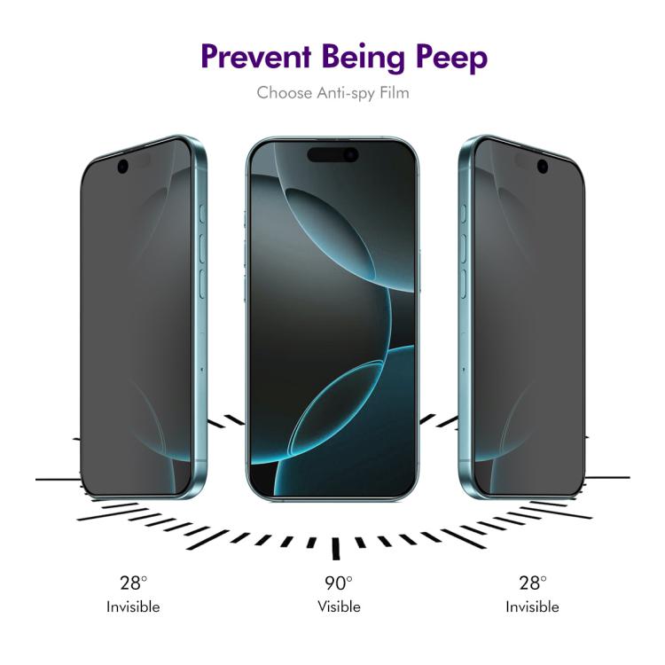 5pcs ENKAY Hat-Prince 28° Anti-peeping Tempered Glass Protector Full Screen Film