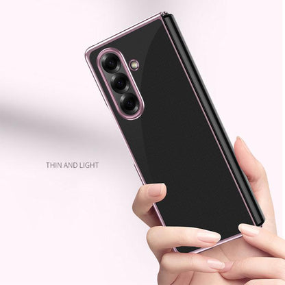 Electroplating Transparent Shockproof Phone Case, For Galaxy Z Fold8 Ultra 5G, For Galaxy Z Flip8 5G, For Galaxy Z Flip7 5G, For Galaxy Z Fold5 5G