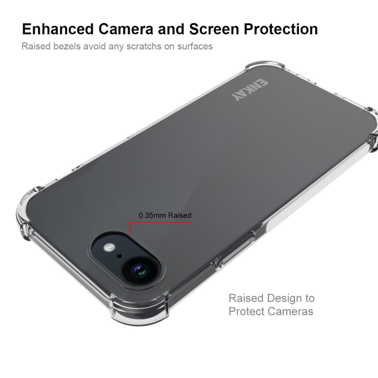ENKAY Hat-Prince Transparent TPU Shockproof Phone Case, For iPhone 17e / 16e, For iPhone 17 Pro Max, For iPhone 17 Pro, For iPhone 17, For iPhone Air, For iPhone 16 Pro Max, For MagSafe Battery Pack, For iPhone 16 Pro, For iPhone 16 Plus, For iPhone 16...