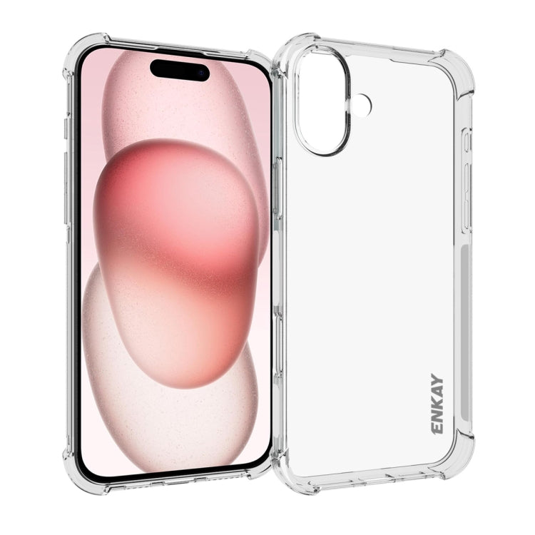 ENKAY Hat-Prince Transparent TPU Shockproof Phone Case, For iPhone 17e / 16e, For iPhone 17 Pro Max, For iPhone 17 Pro, For iPhone 17, For iPhone Air, For iPhone 16 Pro Max, For MagSafe Battery Pack, For iPhone 16 Pro, For iPhone 16 Plus, For iPhone 16...