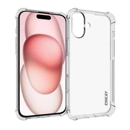 ENKAY Hat-Prince Transparent TPU Shockproof Phone Case, For iPhone 17e / 16e, For iPhone 17 Pro Max, For iPhone 17 Pro, For iPhone 17, For iPhone Air, For iPhone 16 Pro Max, For MagSafe Battery Pack, For iPhone 16 Pro, For iPhone 16 Plus, For iPhone 16...