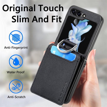 JUNSUNMAY Litchi Leather Skin PC Folding Phone Case