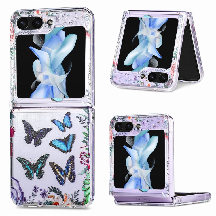 JUNSUNMAY Butterfly Printing Protective Case Transparent Hard PC Phone Cover