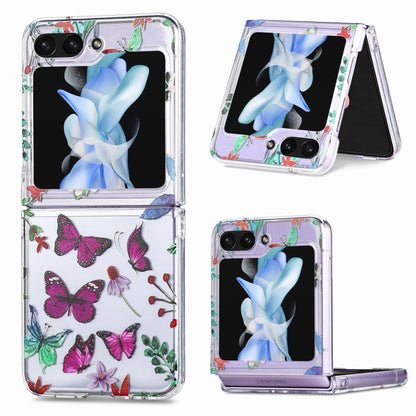 JUNSUNMAY Butterfly Printing Protective Case Transparent Hard PC Phone Cover