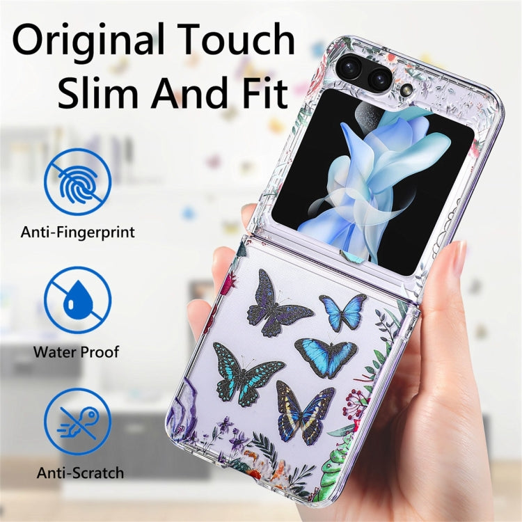 JUNSUNMAY Butterfly Printing Protective Case Transparent Hard PC Phone Cover