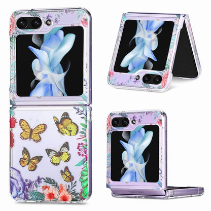 JUNSUNMAY Butterfly Printing Protective Case Transparent Hard PC Phone Cover