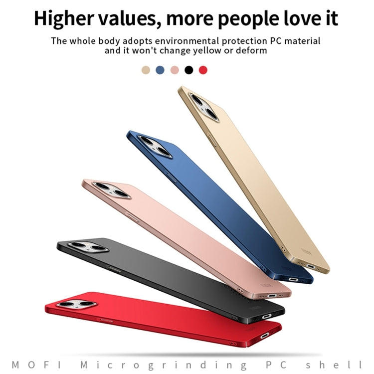 MOFI Frosted PC Ultra-thin Hard Phone Case, For iPhone 15 Pro, For iPhone 15 Plus, For iPhone 15, For iPhone 17e / 16e
