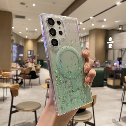Magsafe Glitter TPU Phone Protective Case, For Samsung Galaxy S23 Ultra 5G, For Samsung Galaxy S23+ 5G, For Samsung Galaxy S23 5G, For Samsung Galaxy S22 Ultra 5G