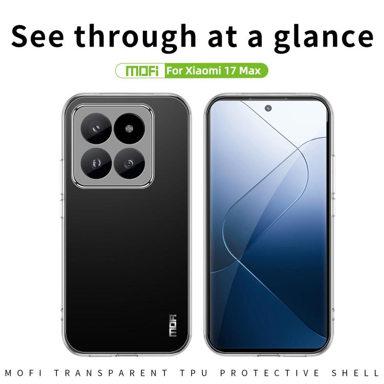 MOFI Ming Series Ultra-thin TPU Phone Case, For Xiaomi 17 Max, For Xiaomi 17T Pro, For Xiaomi 17T, For Xiaomi 17 Ultra, For Xiaomi 17 Pro Max, For Redmi Note 15 Pro 5G Global 163.6mm, For Redmi Note 15 Pro 4G Global 163.2mm, For Xiaomi 17 Pro          ...