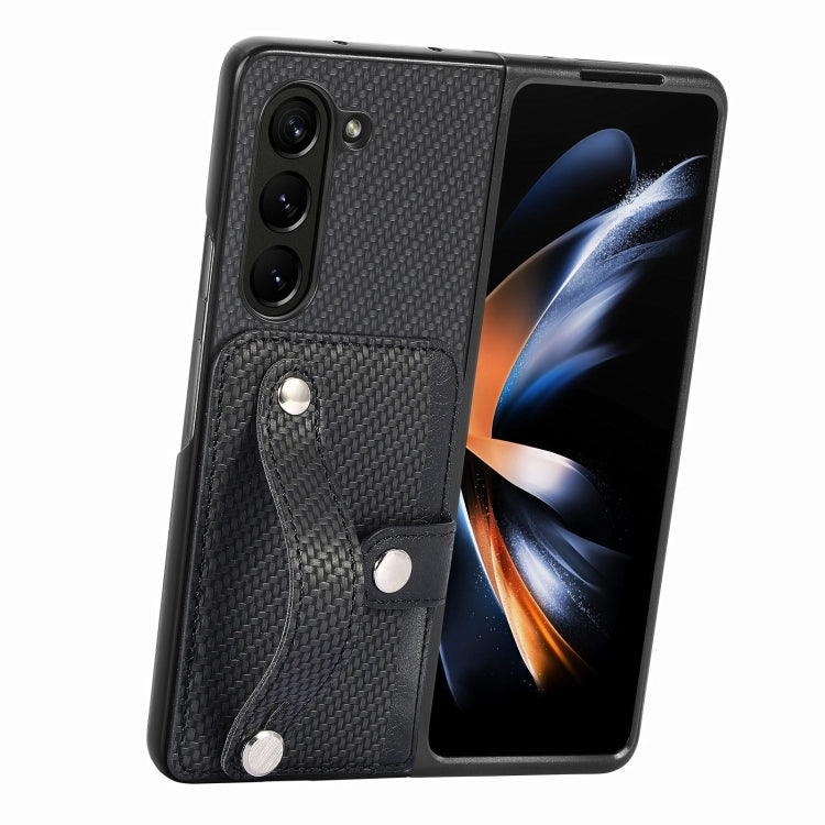 Wristband Kickstand Card Wallet Back Cover Phone Case, For Samsung Galaxy Z Fold6, For Samsung Galaxy Z Fold5