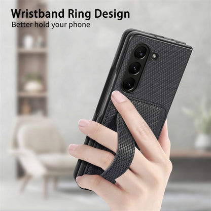 Wristband Kickstand Card Wallet Back Cover Phone Case, For Samsung Galaxy Z Fold6, For Samsung Galaxy Z Fold5