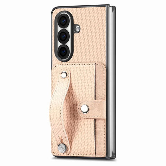 Wristband Kickstand Card Wallet Back Cover Phone Case, For Galaxy Z Fold8 Ultra 5G, For Galaxy Z Fold7 5G, For SGalaxy Z Fold6, For Galaxy Z Fold5