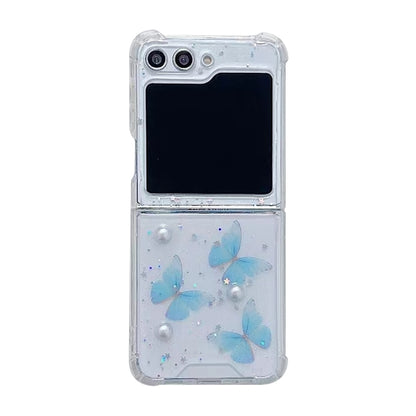 Love Epoxy Glitter Sequins Butterfly TPU Phone Case