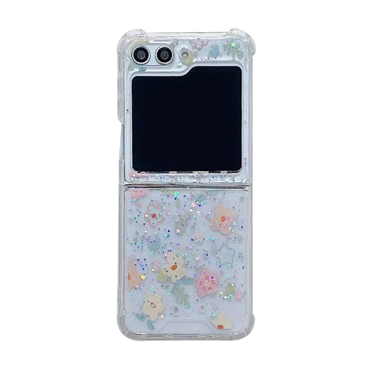 Fresh Small Floral Epoxy TPU Phone Case, For Samsung Galaxy Z Flip7 FE / Flip6, For Samsung Galaxy Z Flip5, For Samsung Galaxy Z Flip4, For Samsung Galaxy Z Flip3