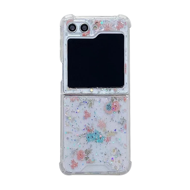 Fresh Small Floral Epoxy TPU Phone Case, For Samsung Galaxy Z Flip7 FE / Flip6, For Samsung Galaxy Z Flip5, For Samsung Galaxy Z Flip4, For Samsung Galaxy Z Flip3