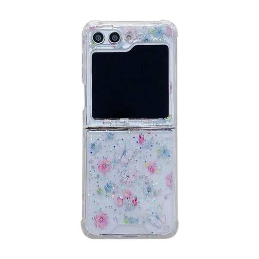 Fresh Small Floral Epoxy TPU Phone Case, For Samsung Galaxy Z Flip7 FE / Flip6, For Samsung Galaxy Z Flip5, For Samsung Galaxy Z Flip4, For Samsung Galaxy Z Flip3
