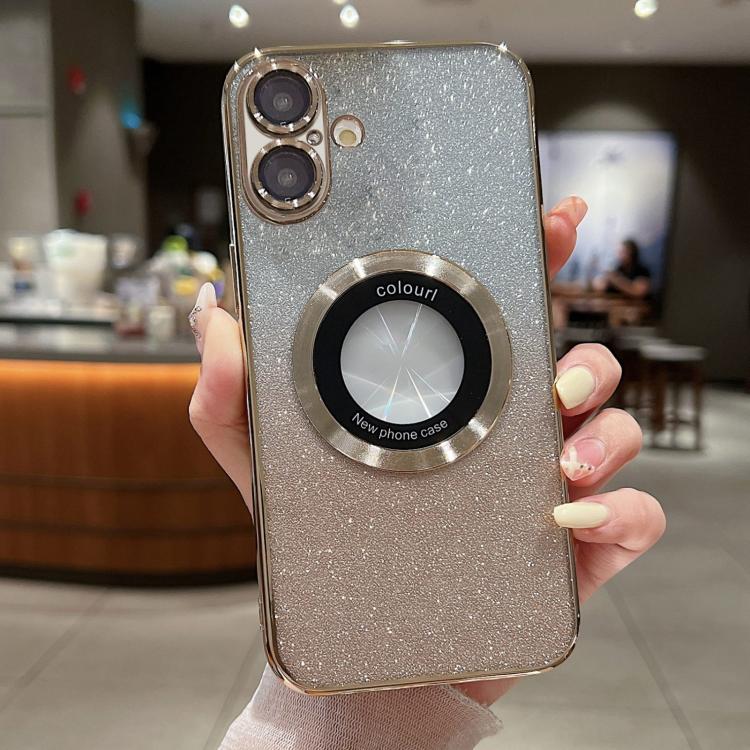 Gradient Glitter Electroplating MagSafe TPU Phone Case, For iPhone 17, For iPhone Air, For iPhone 16 Pro Max