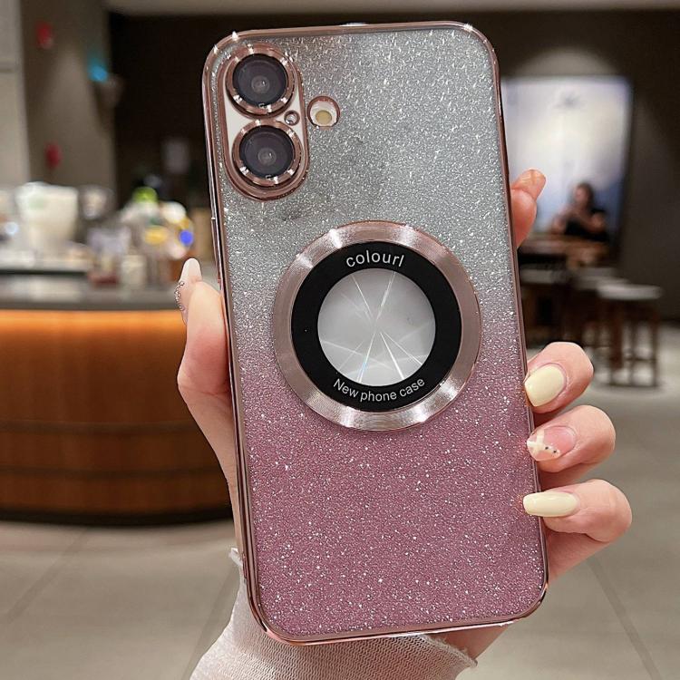 Gradient Glitter Electroplating MagSafe TPU Phone Case, For iPhone 17, For iPhone Air, For iPhone 16 Pro Max