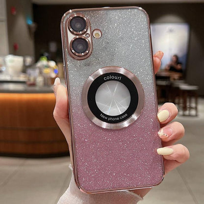 Gradient Glitter Electroplating MagSafe TPU Phone Case, For iPhone 17, For iPhone Air, For iPhone 16 Pro Max