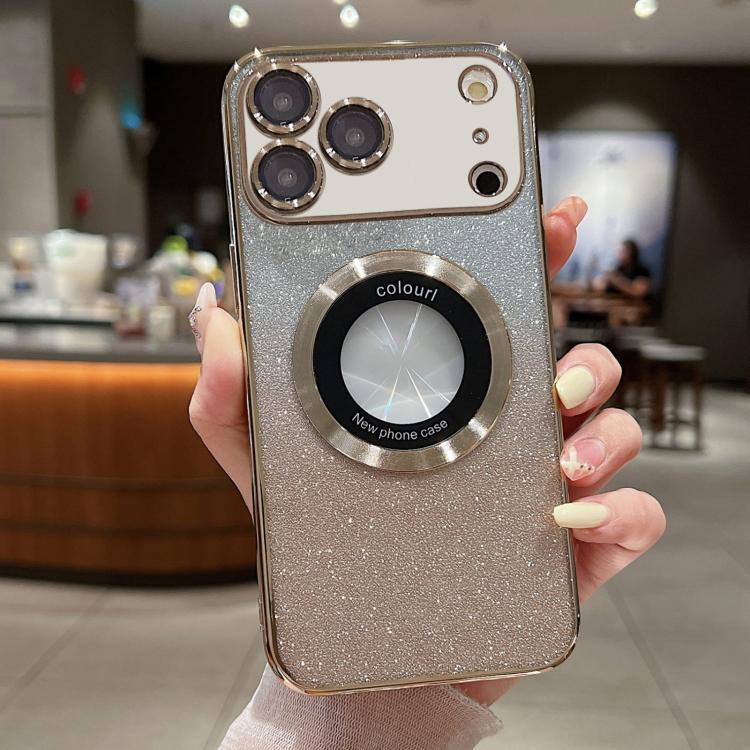 Gradient Glitter Electroplating MagSafe TPU Phone Case, For iPhone 17e / 16e, For iPhone 17 Pro Max, For iPhone 17 Pro