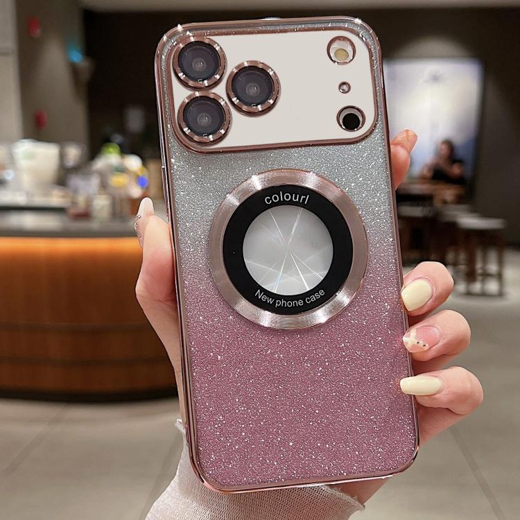 Gradient Glitter Electroplating MagSafe TPU Phone Case, For iPhone 17e / 16e, For iPhone 17 Pro Max, For iPhone 17 Pro