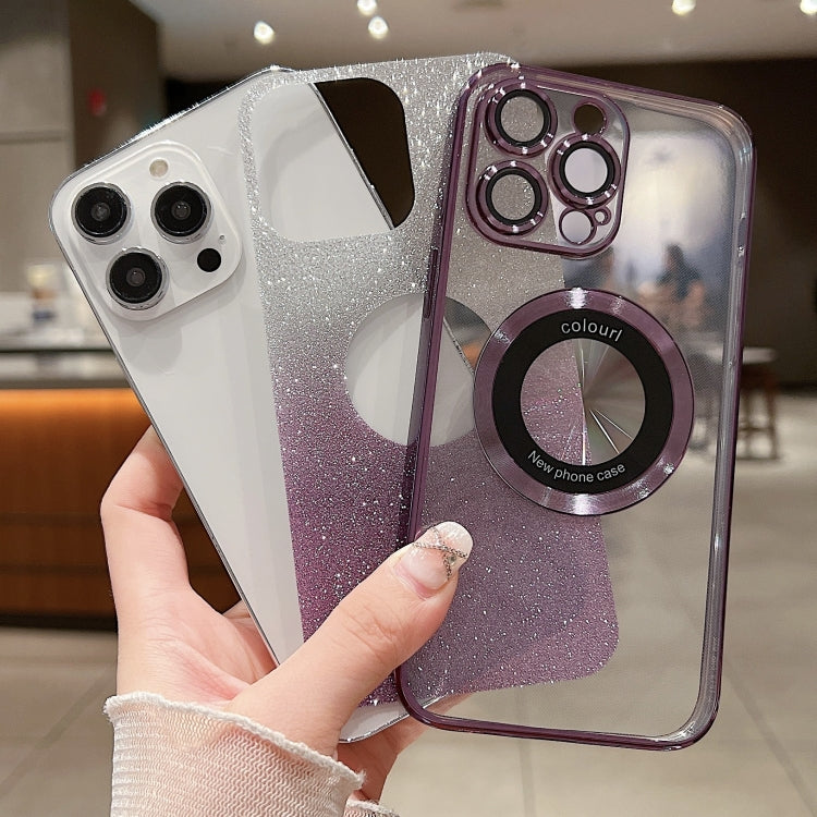 Gradient Glitter Electroplating MagSafe TPU Phone Case, For iPhone 12, For iPhone 12 Pro Max, For iPhone 12 Pro