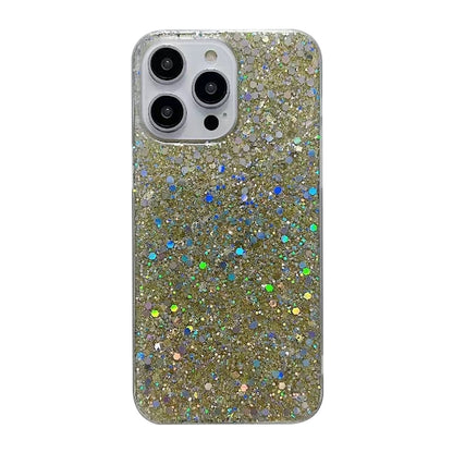 Glitter Sequins Epoxy TPU Phone Case, For iPhone 15 Pro, For iPhone 15 Plus, For iPhone 15