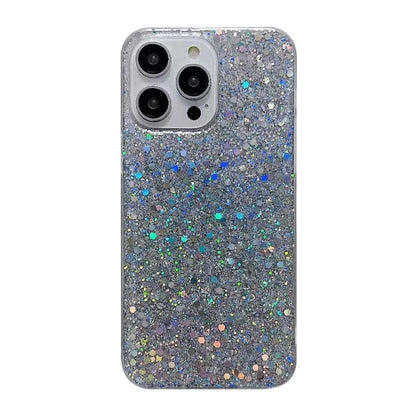 Glitter Sequins Epoxy TPU Phone Case, For iPhone 15 Pro, For iPhone 15 Plus, For iPhone 15