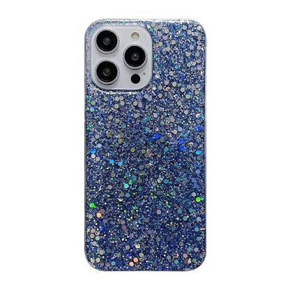 Glitter Sequins Epoxy TPU Phone Case, For iPhone 16 Plus, For iPhone 16, For iPhone 15 Pro Max