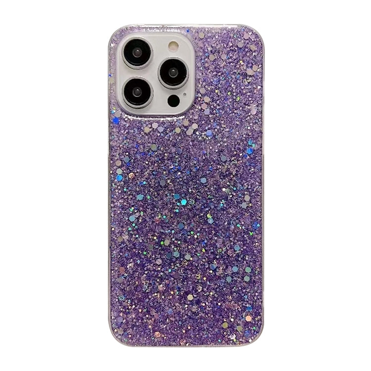 Glitter Sequins Epoxy TPU Phone Case, For iPhone 16 Plus, For iPhone 16, For iPhone 15 Pro Max