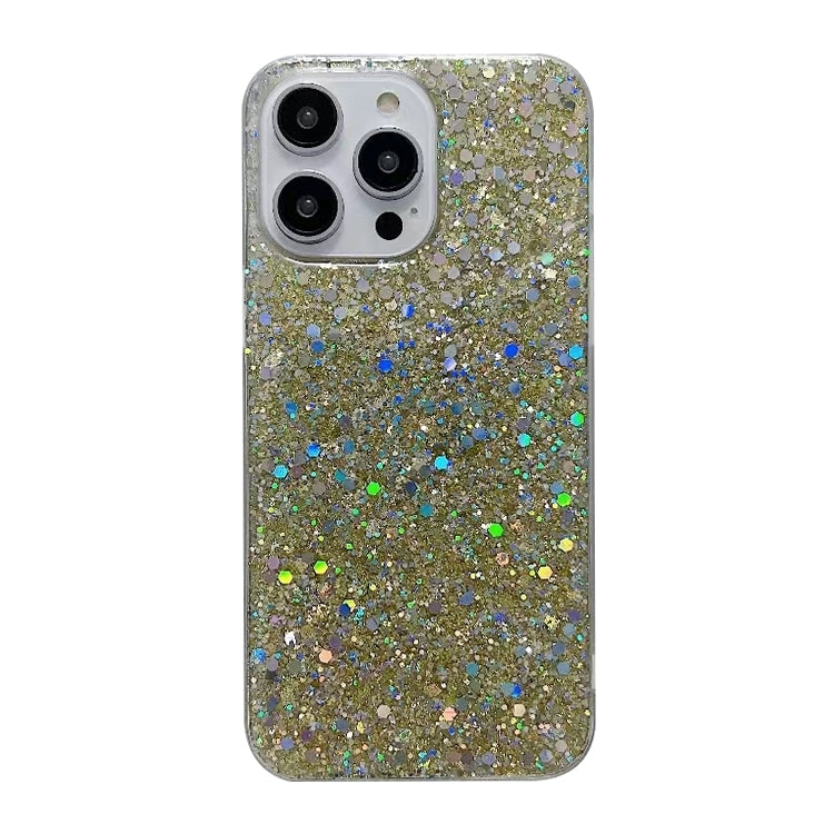 Glitter Sequins Epoxy TPU Phone Case, For iPhone 16 Plus, For iPhone 16, For iPhone 15 Pro Max