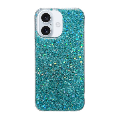 Glitter Sequins Epoxy TPU Phone Case, For iPhone 16 Plus, For iPhone 16, For iPhone 15 Pro Max
